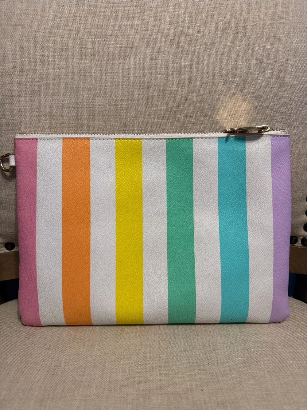 Stoney Clover Lane Purple and Blue Ombre Logo Patch Pouch